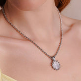 Piazza Pendant in Silver with Mother of Pearl
